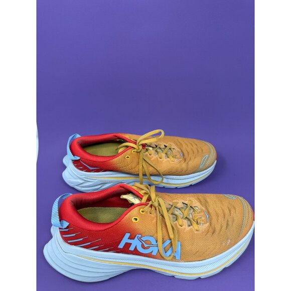 Hoka One One Bondi X Fiesta Amber Yellow Mens 11 D Shoes Running Sneakers - Picture 4 of 7